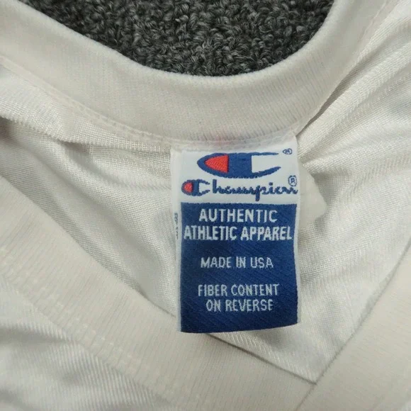 VINTAGE Texas Longhorns Jersey Mens 48 White‎ Champion USA Mesh #5